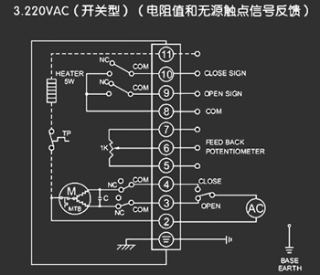 220VAC開關(guān)型<a href='http://m.shezhibujian.cn/Product/diefa/diandongdiefa/' target='_blank'>電動(dòng)<a href='http://m.shezhibujian.cn/Product/diefa/' target='_blank'>蝶閥</a></a>接線圖